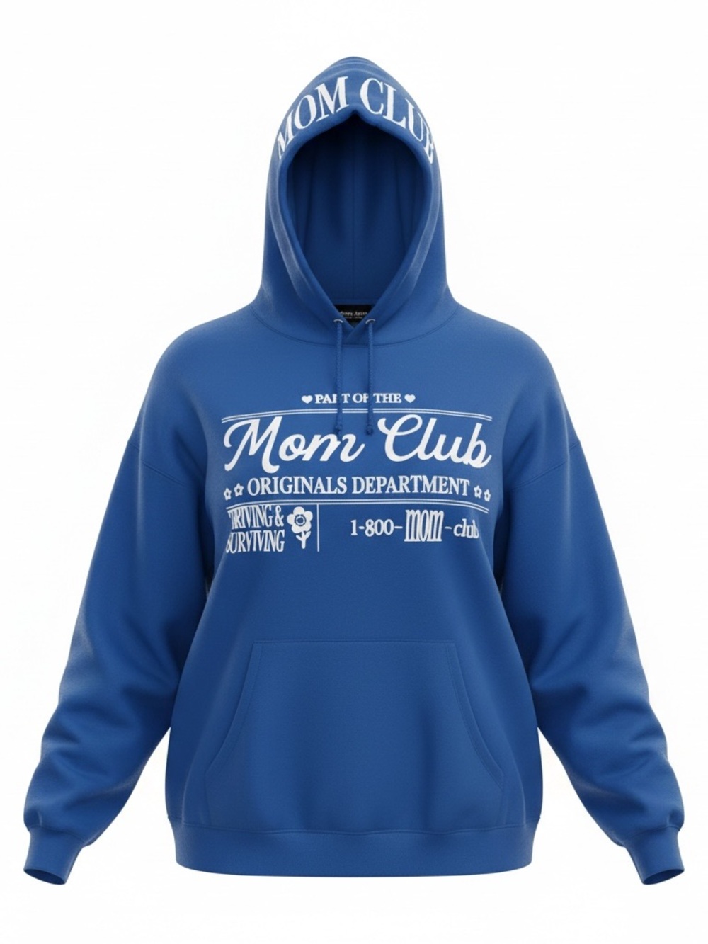 Mom Club Graphic Hoodie - Royal Blue
